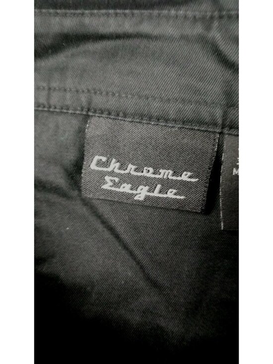 Chrome Eagle Black shirt XXL Women button down Chix Custom Cycles Embroydered - Picture 10 of 15